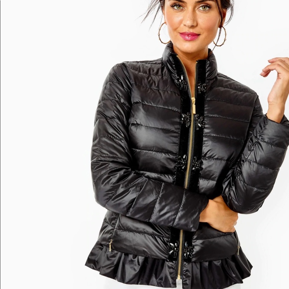 Lilly Pulitzer NWT Darcia Onyx black jacket 16 MSRP $298